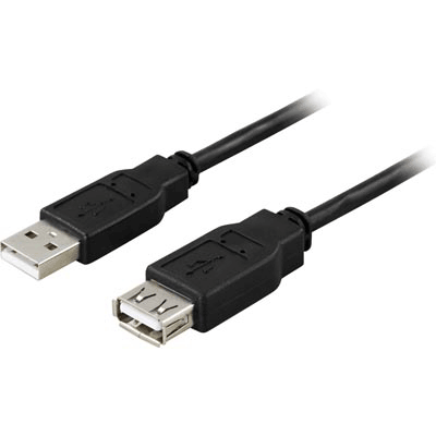 USB 2.0 kabel Typ A hane - Typ A hona 0.5m