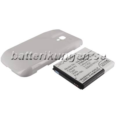 Batteri till Samsung Galaxy Ace 2 mfl - 3.100 mAh - Vit