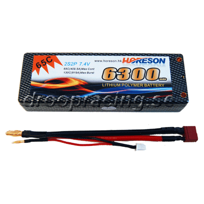 Hardcase Lipo batteri - 6.300 mAh - 65 C