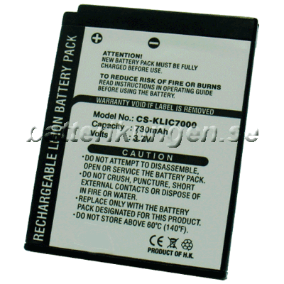 Batteri till Kodac som ersätter KLIC-7000