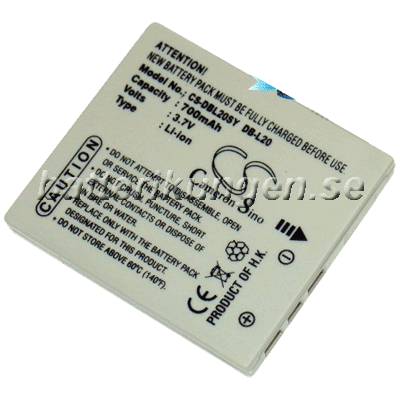 Batteri till Sanyo som ersätter DB-L20 mfl