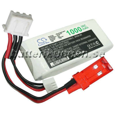 LiPo 2 cell - 7.4 V - 1.000 mAh