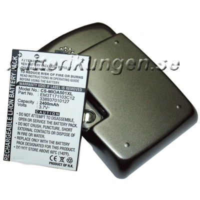 Batteri till Mitac A500 mfl - 2.400 mAh