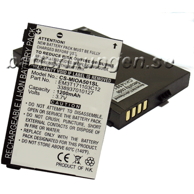 Batteri till Mitac A500 mfl - 1.200 mAh