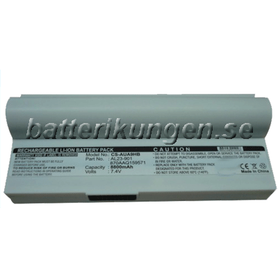 Batteri till Asus Eee PC 901 mfl - 8.800 mAh - vitt