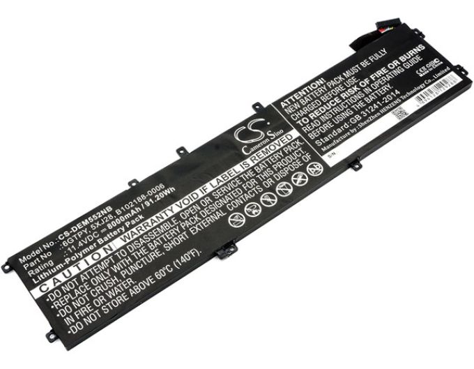 Batteri till Dell Precision M5520 mfl - 8.000 mAh