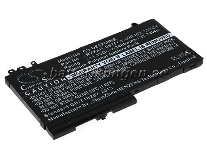 Batteri till Dell Latitude 12 5000 - 3.400 mAh