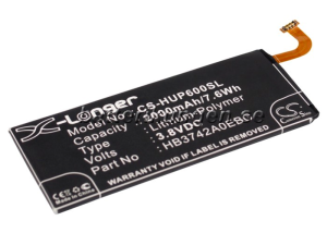 Batteri till Huawei Ascend P6 - 2.000 mAh