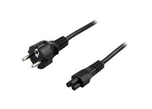 Jordad apparatkabel  - CEE 7/7 - 1m svart