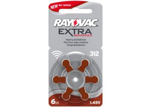Rayovac A312 hörapparatsbatterier - 6 st