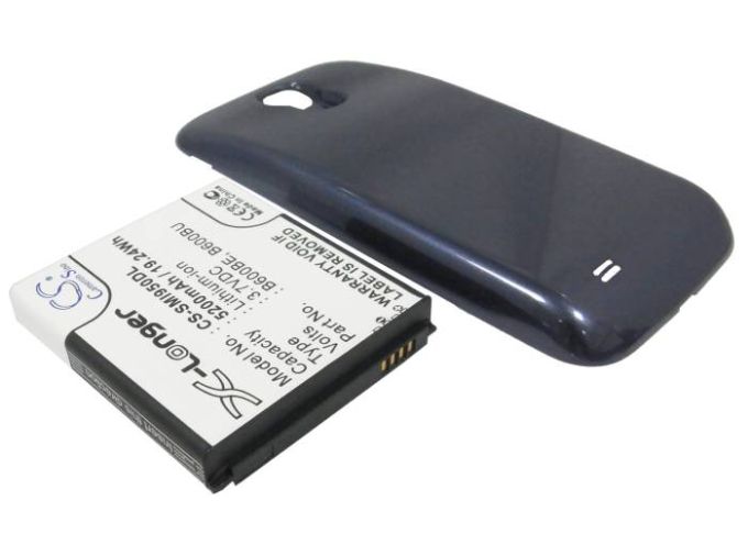 Batteri till Samsung Galaxy S4 mfl - 5.200 mAh - Blått