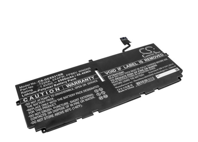Batteri till Dell XPS 13 9310 mfl - 6.500 mAh