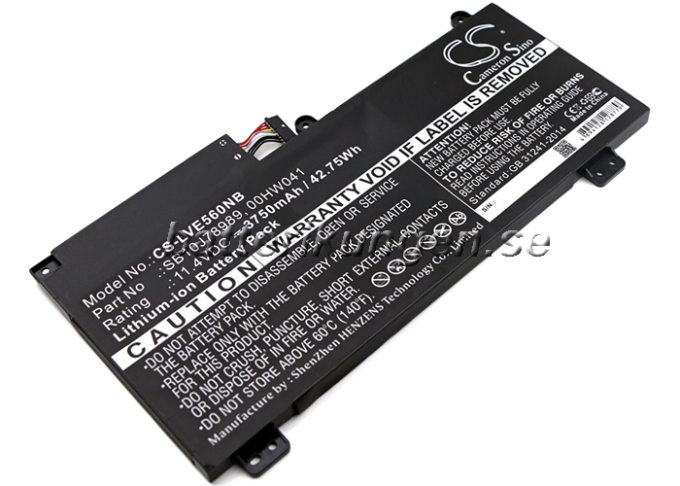 Batteri till Lenovo ThinkPad E560p mfl - 3.750 mAh