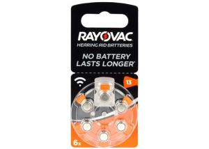 Rayovac A13 hörapparatsbatterier - 6 st