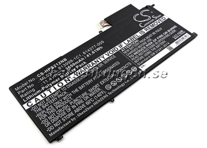 Batteri till HP Spectre X2 12" mfl - 3.650 mAh