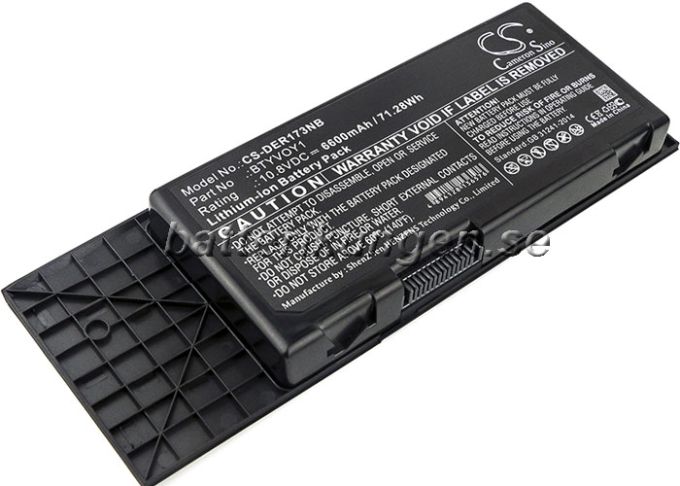 Batteri till Dell Alienware M17x R3 mfl - 6.600 mAh