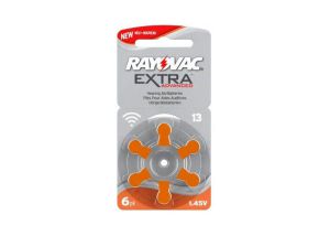 Rayovac A13 hörapparatsbatterier - 6 st