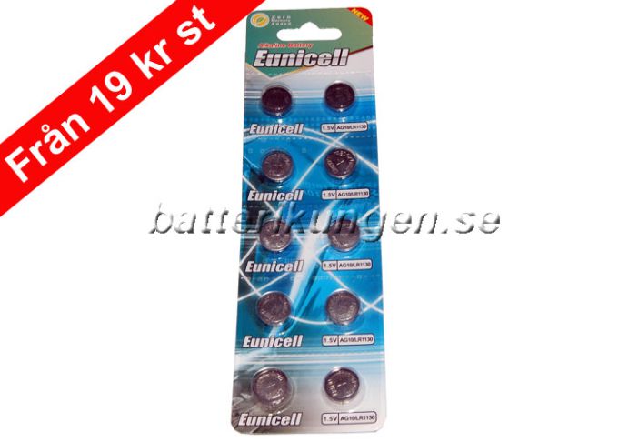 10 st LR1130 batterier