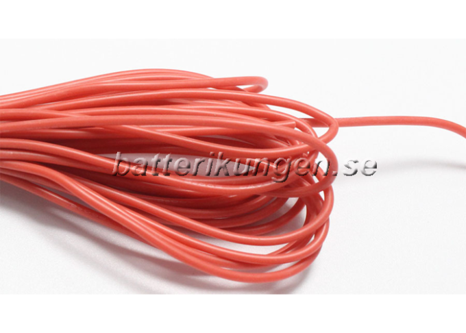 Silikonkabel 1m Röd - AWG 12
